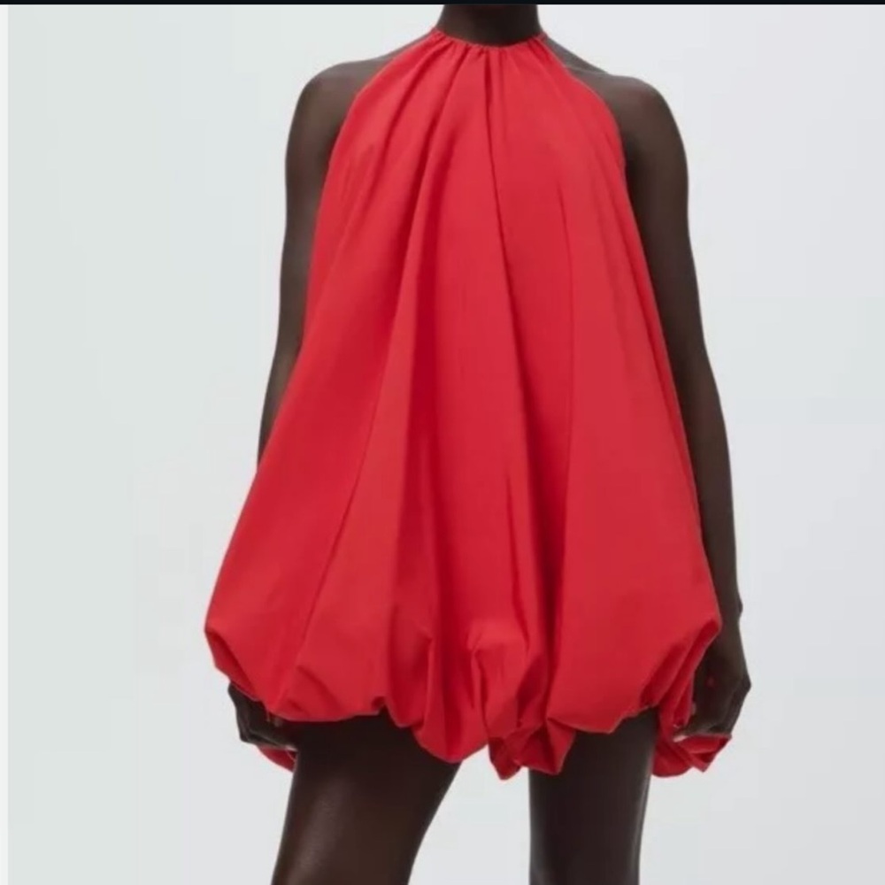 Zara Red Bubble Mini Dress